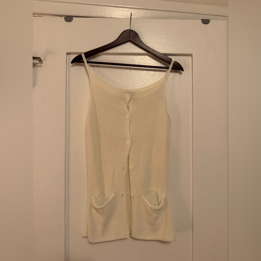 Aya Muse White Sweater Top Sz Small